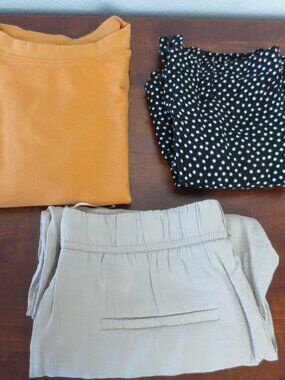 Zara Bundle Women's Size S Lot Of 3 T-Shirt Scort Pants